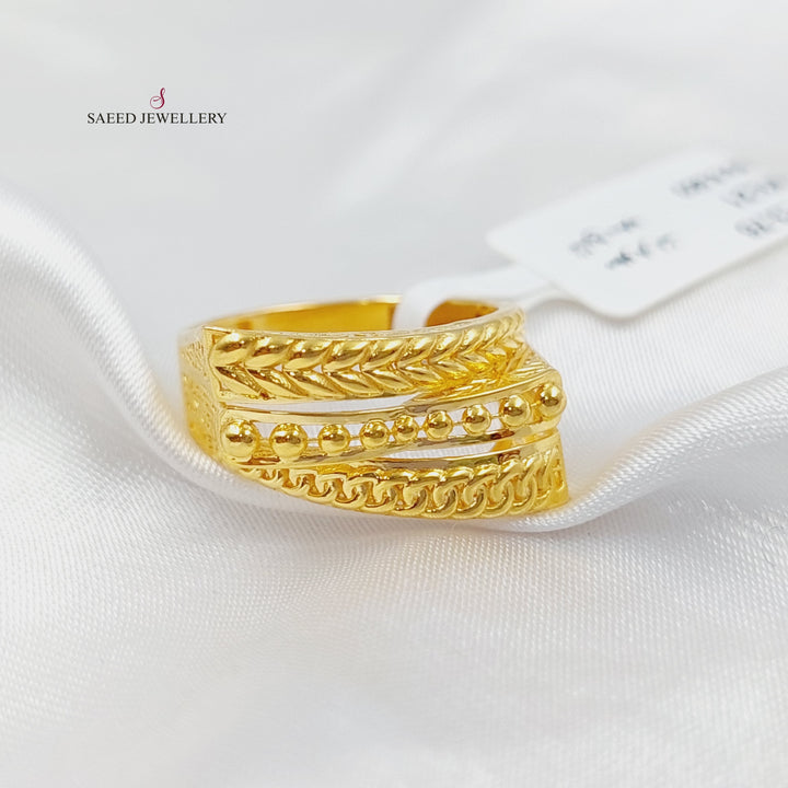 21K Gold Twisted Ring by Saeed Jewelry - Image 3