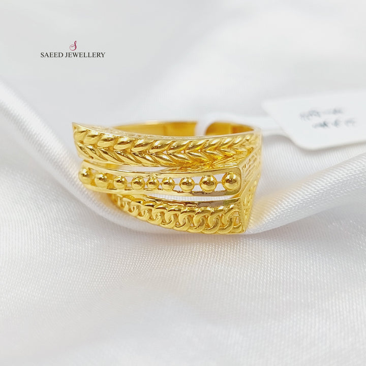 21K Gold Twisted Ring by Saeed Jewelry - Image 4