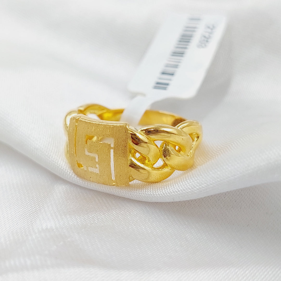 21K Twisted Ring Made of 21K Yellow Gold by Saeed Jewelry-27253