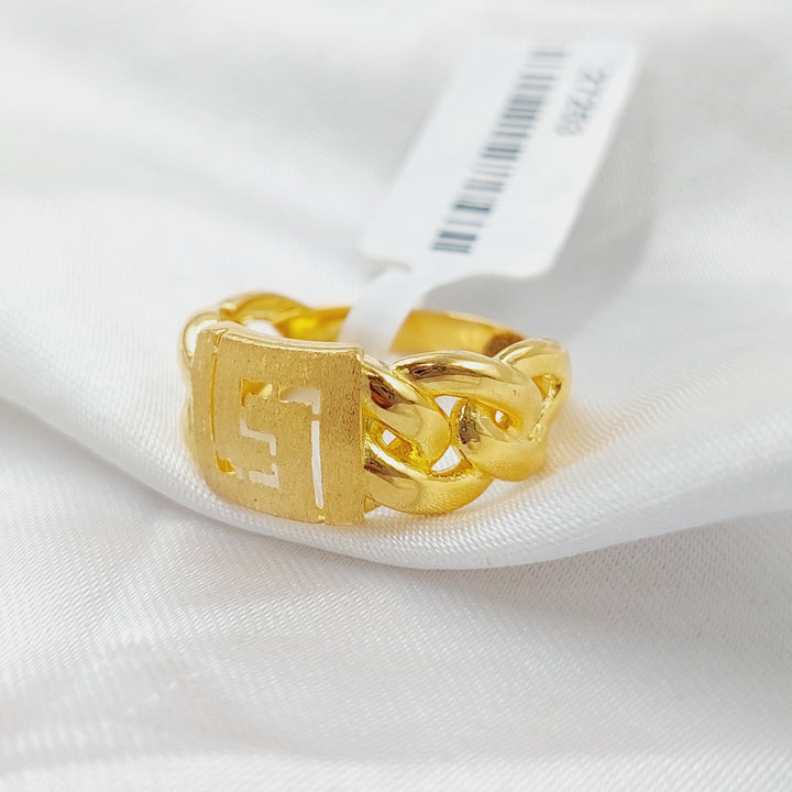 21K Twisted Ring Made of 21K Yellow Gold by Saeed Jewelry-27253