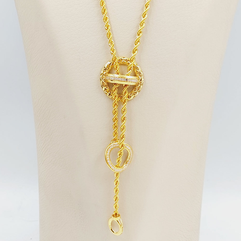 21K Gold Twisted Necklace by Saeed Jewelry - Image 2