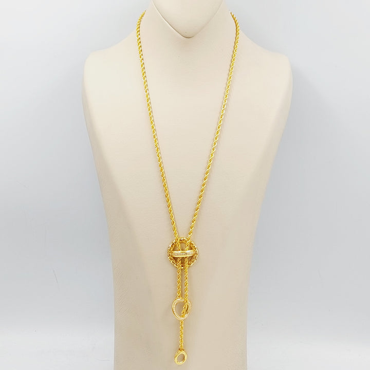 21K Gold Twisted Necklace by Saeed Jewelry - Image 1