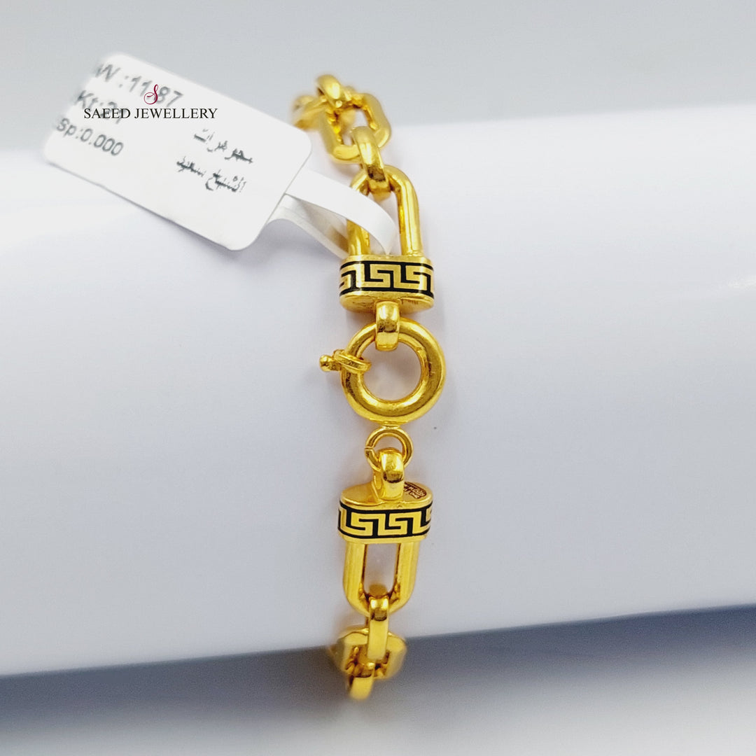 21K Gold Virna Bracelet by Saeed Jewelry - Image 3