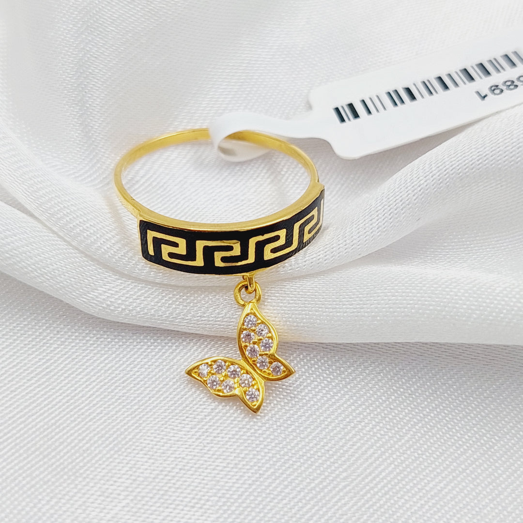 21K Gold Virna Butterfly Ring by Saeed Jewelry - Image 4