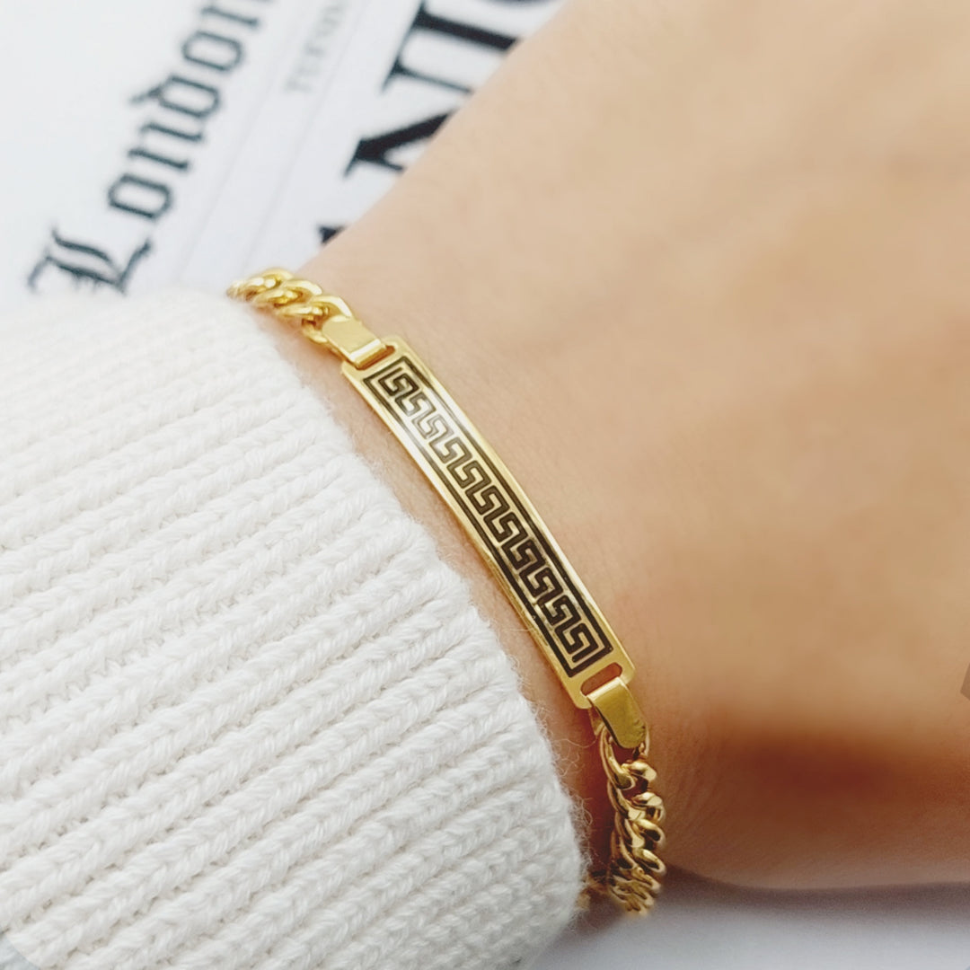 21K Gold Virna Enamel Bracelet by Saeed Jewelry - Image 3