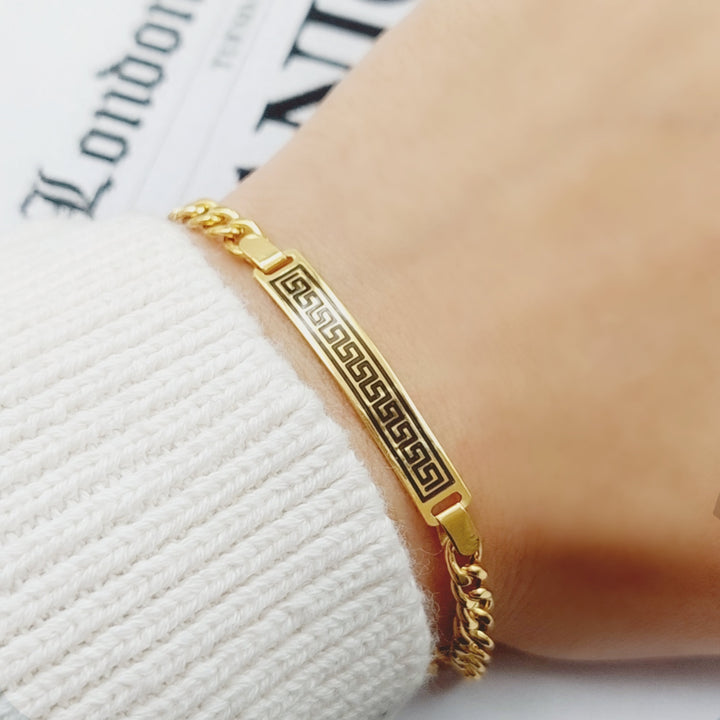 21K Gold Virna Enamel Bracelet by Saeed Jewelry - Image 3