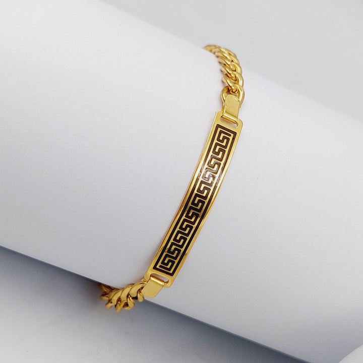 21K Gold Virna Enamel Bracelet by Saeed Jewelry - Image 4