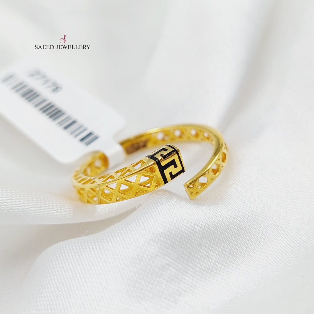 21K Virna Fancy Ring Made of 21K Yellow Gold by Saeed Jewelry-27179