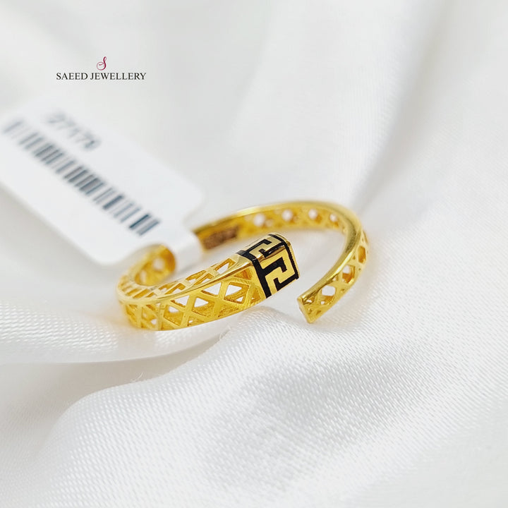 21K Virna Fancy Ring Made of 21K Yellow Gold by Saeed Jewelry-27179