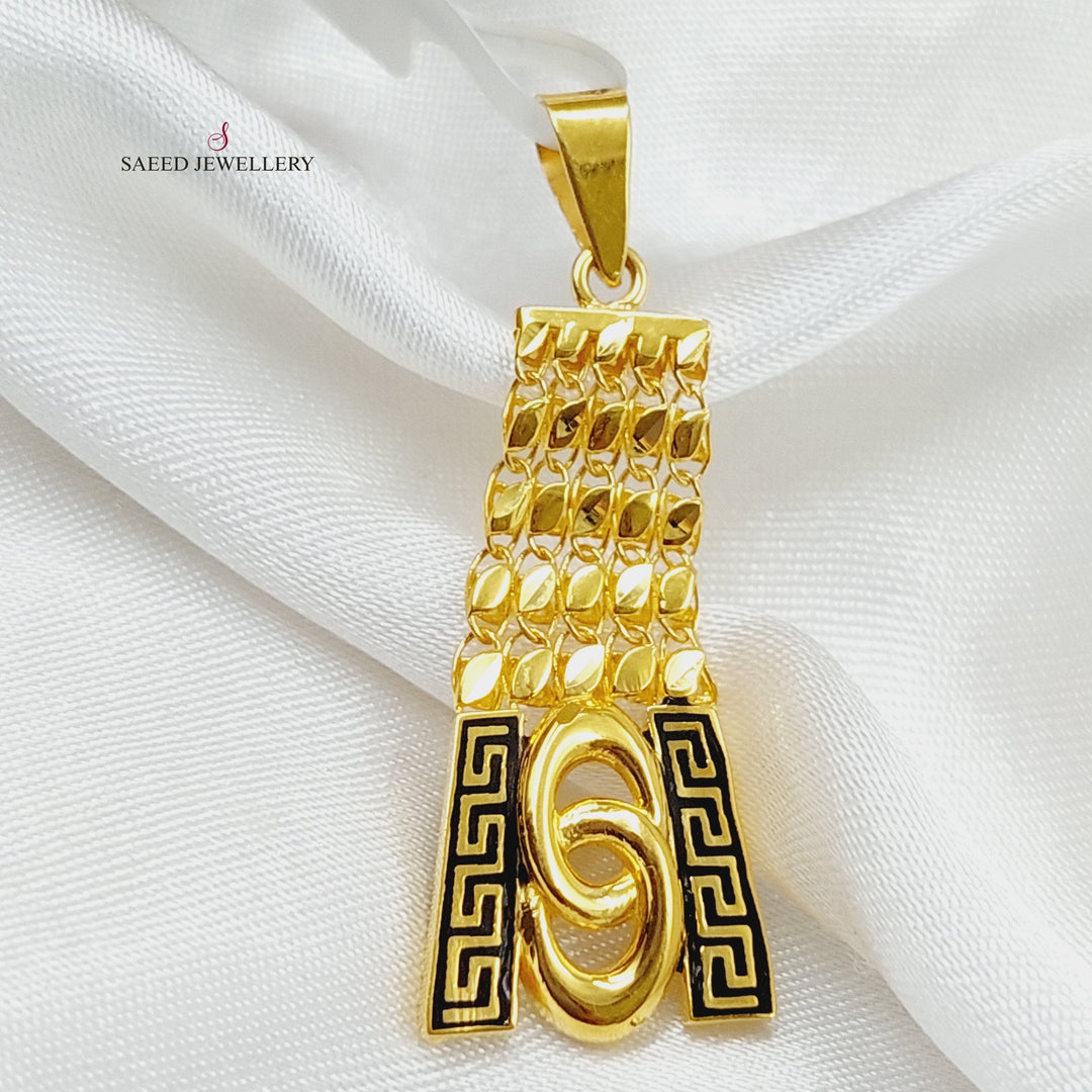 21K Gold Virna Pendant by Saeed Jewelry - Image 2