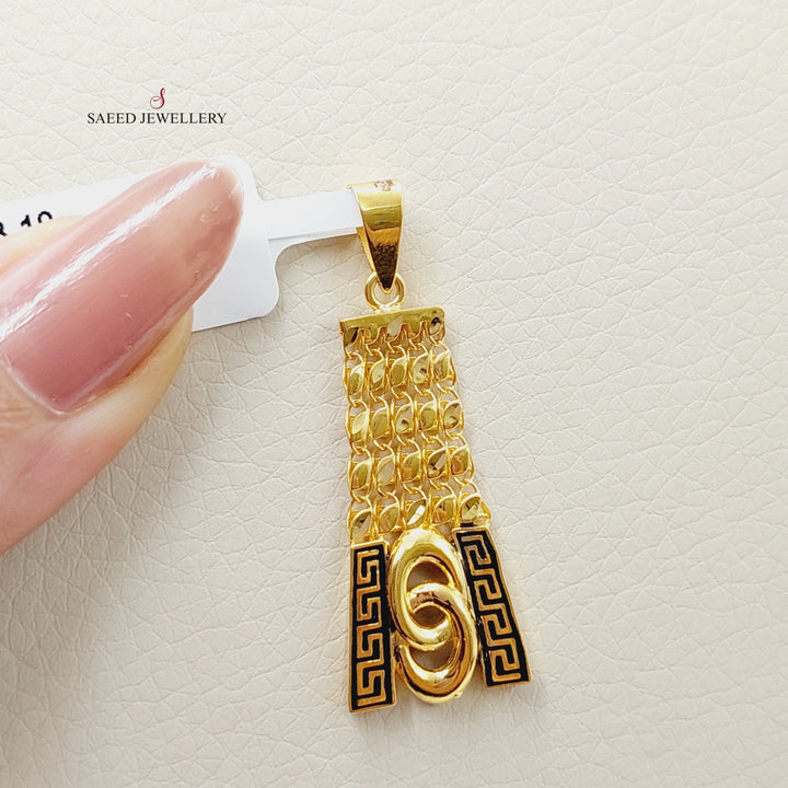 21K Gold Virna Pendant by Saeed Jewelry - Image 4