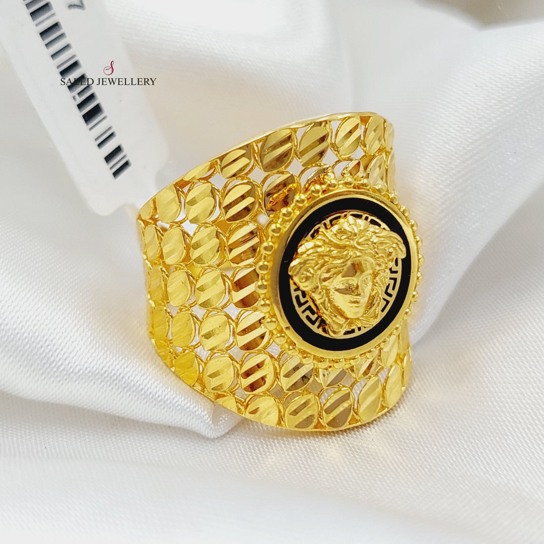 21K Virna Ring Made of 21K Yellow Gold by Saeed Jewelry-27037