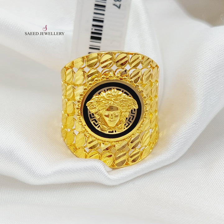 21K Virna Ring Made of 21K Yellow Gold by Saeed Jewelry-27037