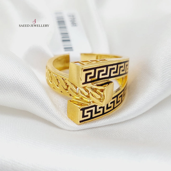 21K Virna Ring Made of 21K Yellow Gold by Saeed Jewelry-27250
