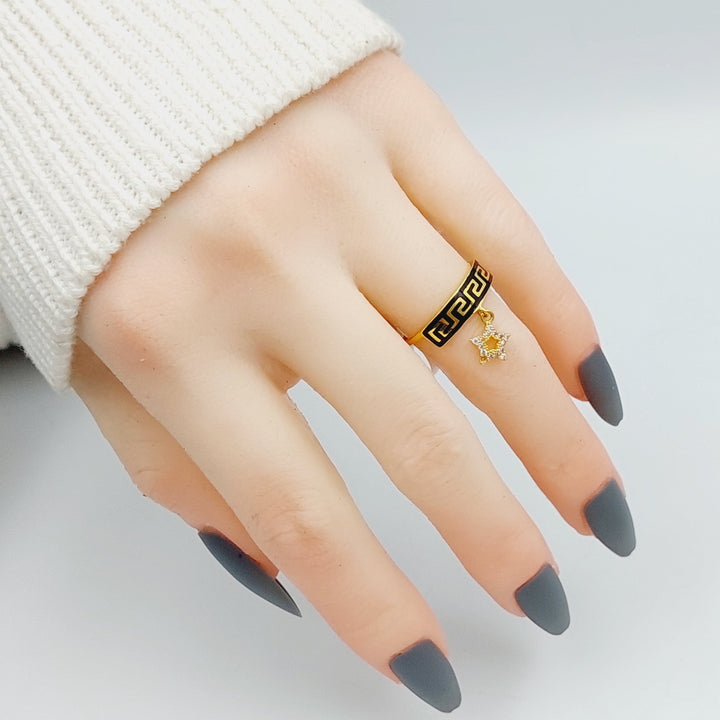 21K Gold 21K Virna Clover Ring by Saeed Jewelry - Image 1