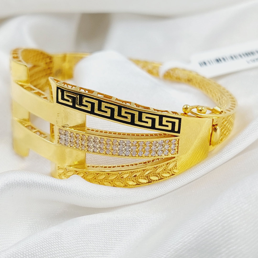 21K Gold Virna Zirconia Bracelet by Saeed Jewelry - Image 12