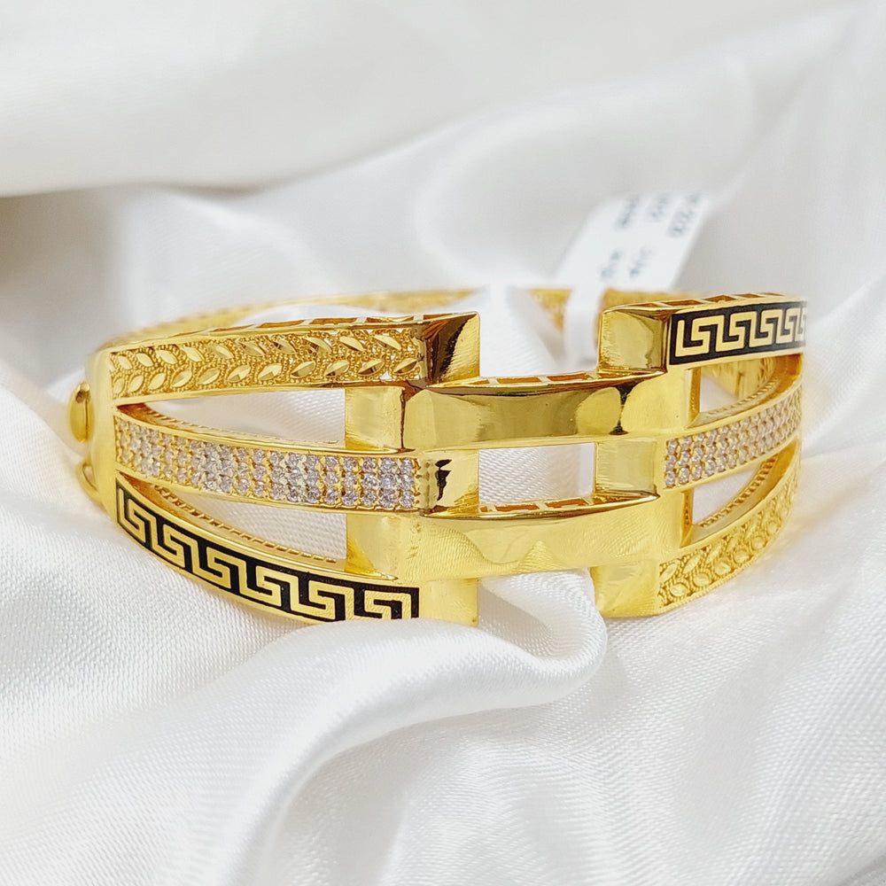 21K Virna Zirconia Bracelet Made of 21K Yellow Gold by Saeed Jewelry-27261