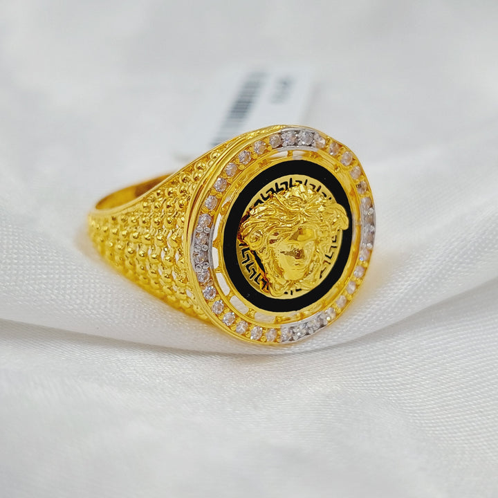 21K Gold Virna Zirconia Ring by Saeed Jewelry - Image 8