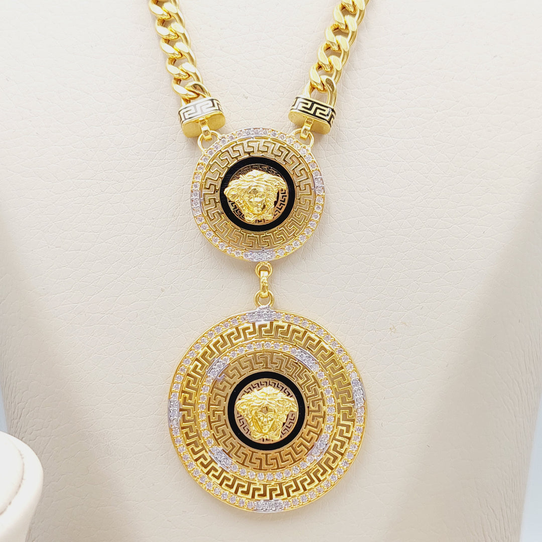 21K Gold Virna Zirconia Set by Saeed Jewelry - Image 3