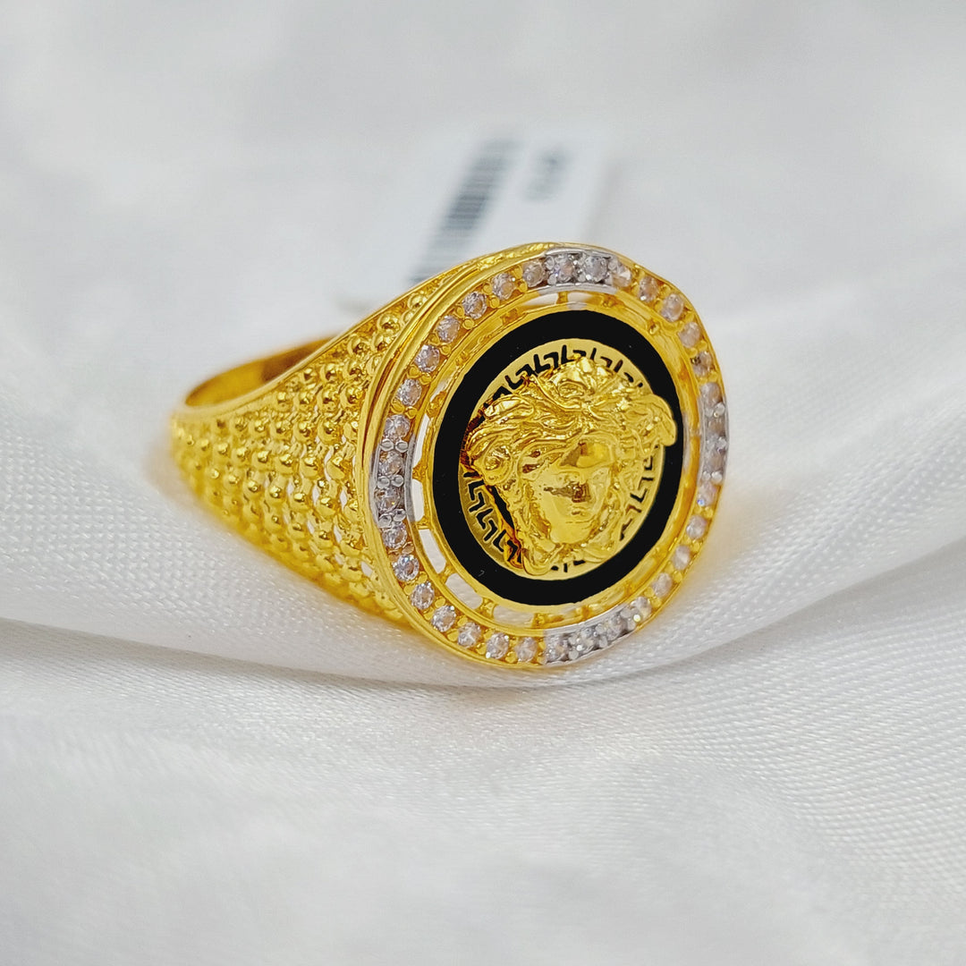 21K Virna Zirconia Set Made of 21K Yellow Gold by Saeed Jewelry-26779