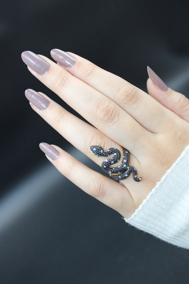 21K Gold Virna snake Ring by Saeed Jewelry - Image 2