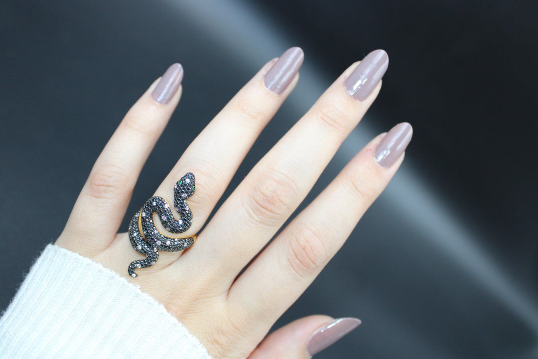 21K Gold Virna snake Ring by Saeed Jewelry - Image 4