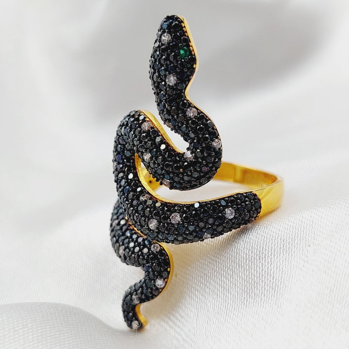 21K Gold Virna snake Ring by Saeed Jewelry - Image 6