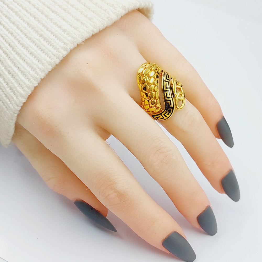21K Virnal Ring Made of 21K Yellow Gold by Saeed Jewelry-27244