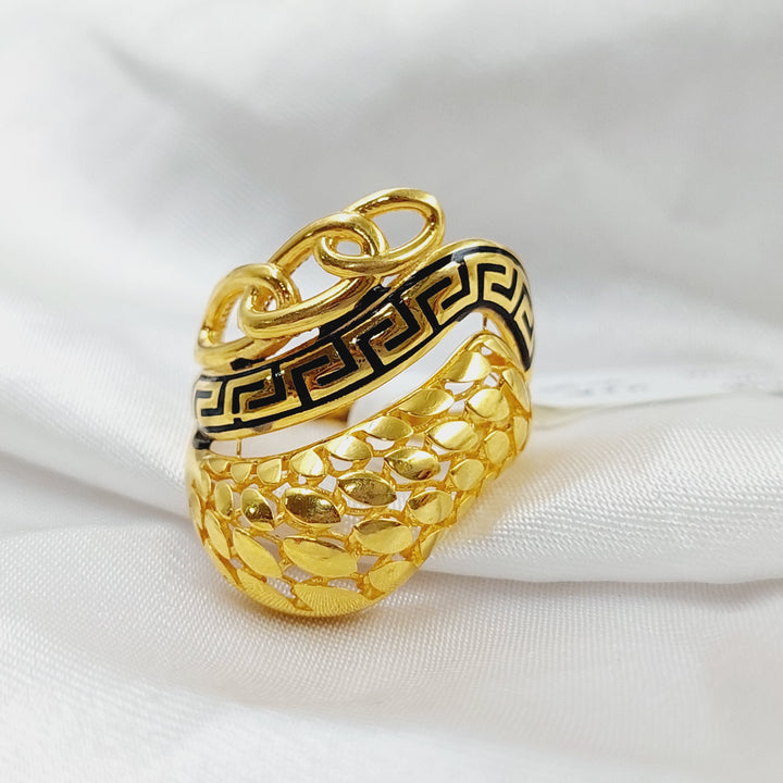 21K Virnal Ring Made of 21K Yellow Gold by Saeed Jewelry-27244