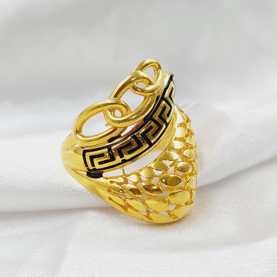 21K Virnal Ring Made of 21K Yellow Gold by Saeed Jewelry-27244