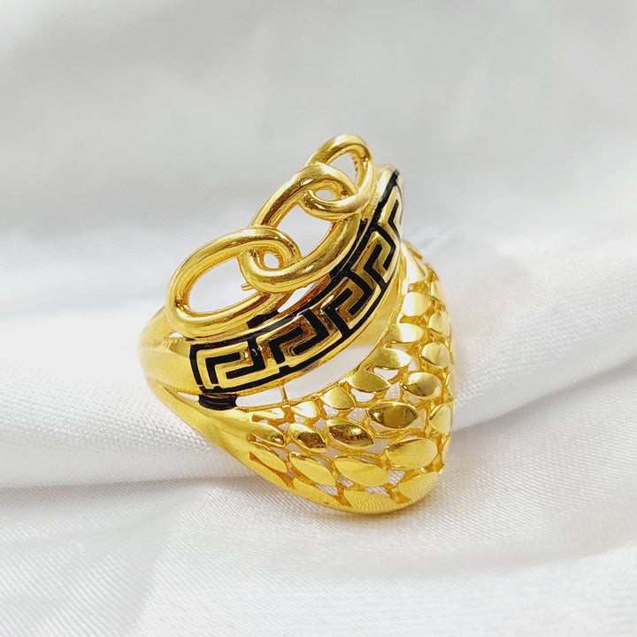21K Virnal Ring Made of 21K Yellow Gold by Saeed Jewelry-27244