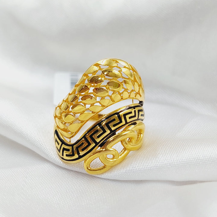 21K Virnal Ring Made of 21K Yellow Gold by Saeed Jewelry-27244