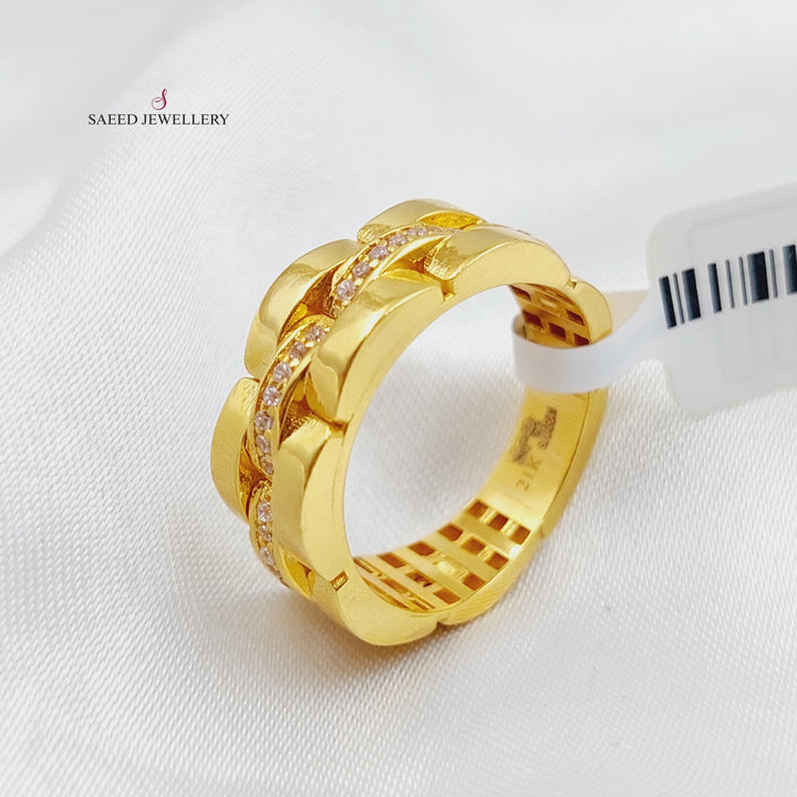 21K Gold Waves Ring by Saeed Jewelry - Image 3