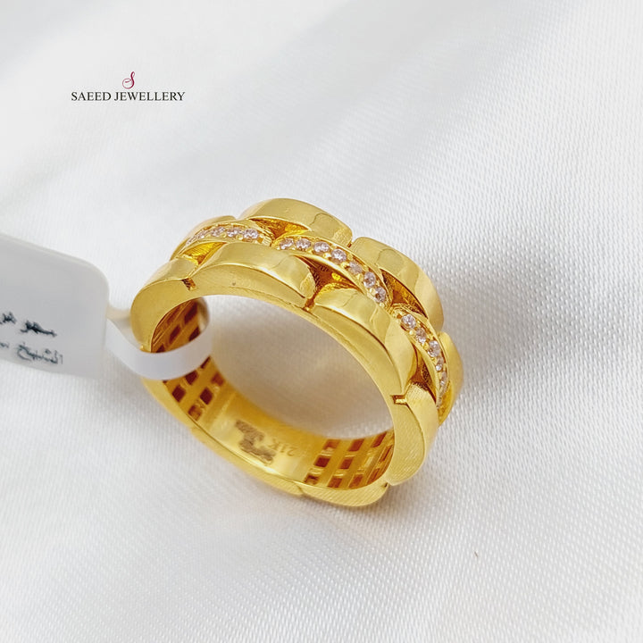 21K Gold Waves Ring by Saeed Jewelry - Image 4