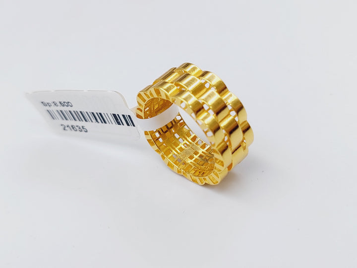 21K Gold Waves Ring by Saeed Jewelry - Image 1