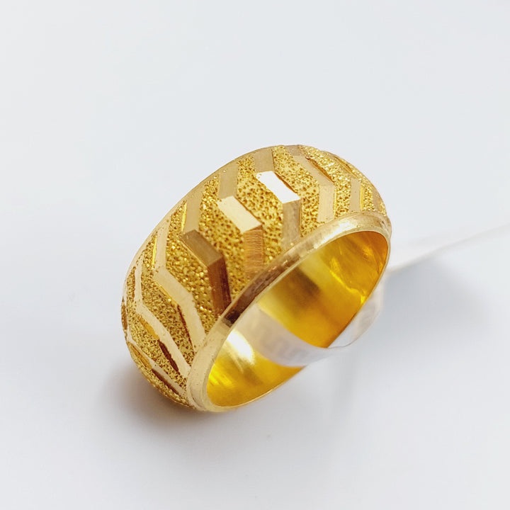 21K Gold Wedding Ring by Saeed Jewelry - Image 3