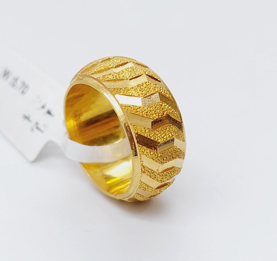 21K Gold Wedding Ring by Saeed Jewelry - Image 1
