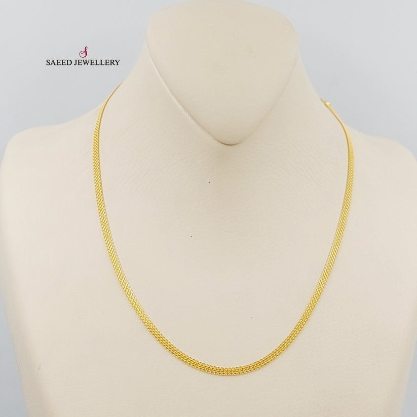 21K Gold Wide Fancy Chain by Saeed Jewelry - Image 1