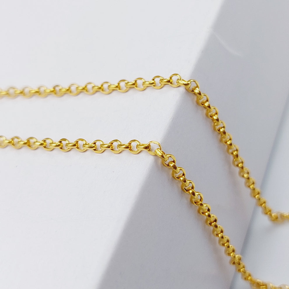 21K Gold Zarad Chain Medium Thickness by Saeed Jewelry - Image 9