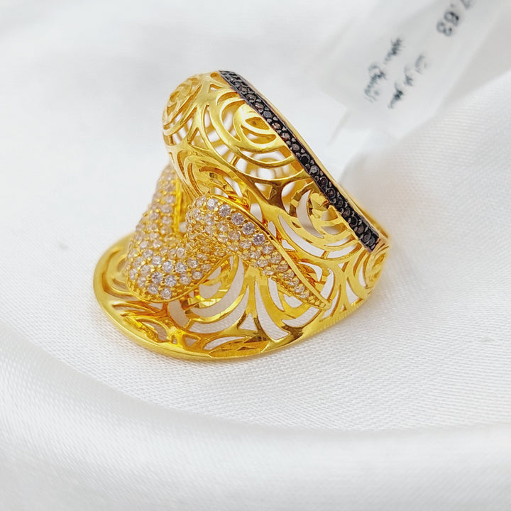 21K Gold Zirconia Ring by Saeed Jewelry - Image 5