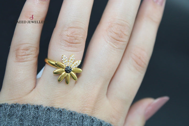 21K Gold Zirconia Ring by Saeed Jewelry - Image 5