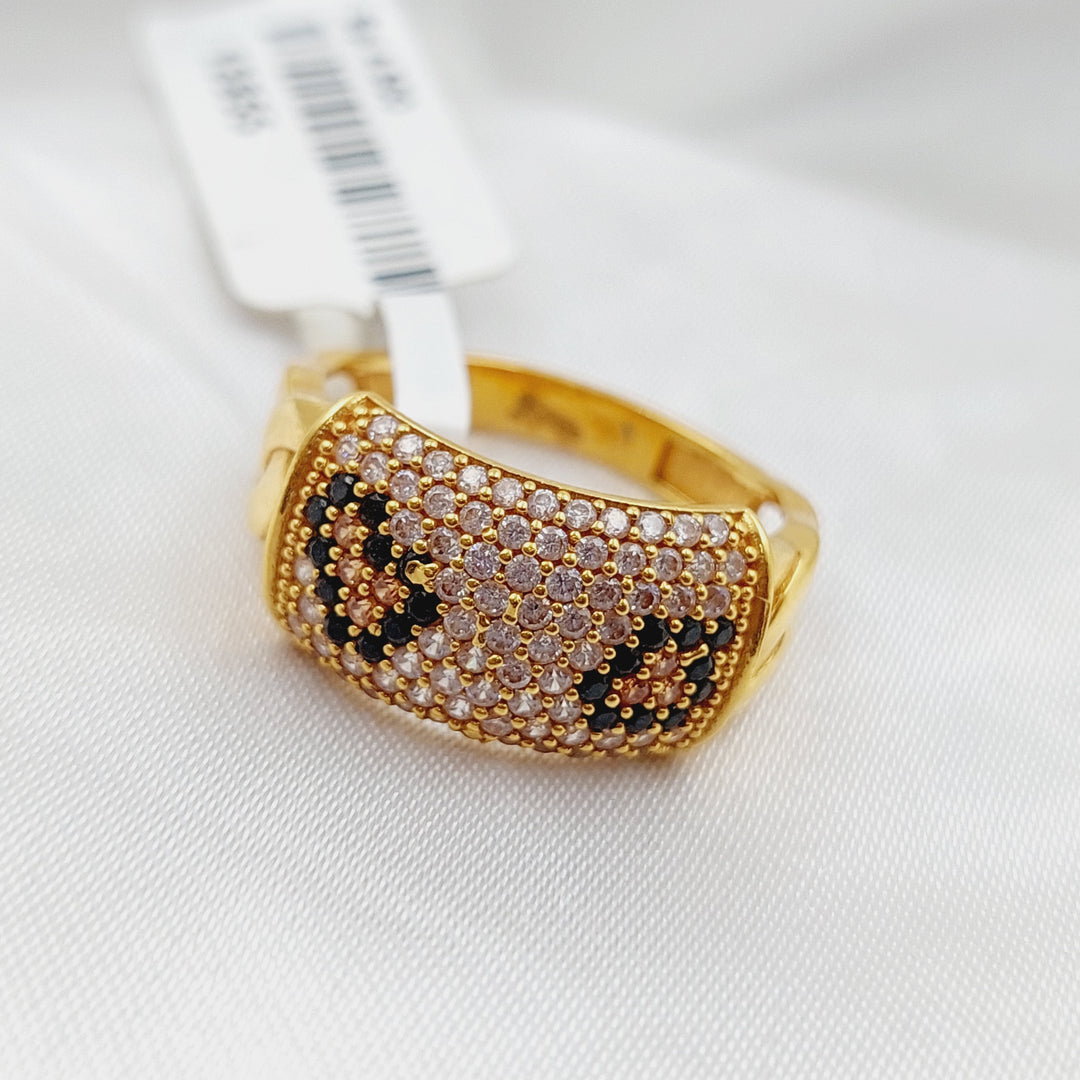 21K Gold Zirconia Ring by Saeed Jewelry - Image 7