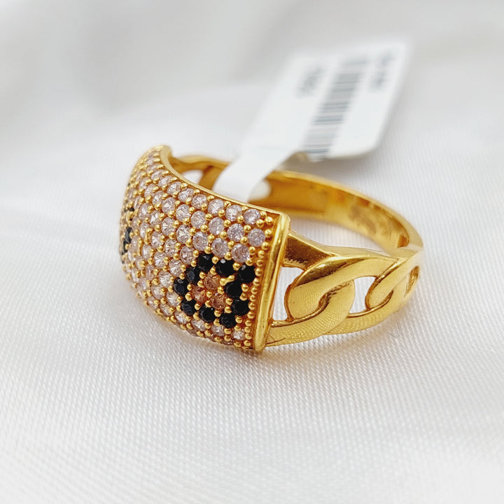 21K Gold Zirconia Ring by Saeed Jewelry - Image 8