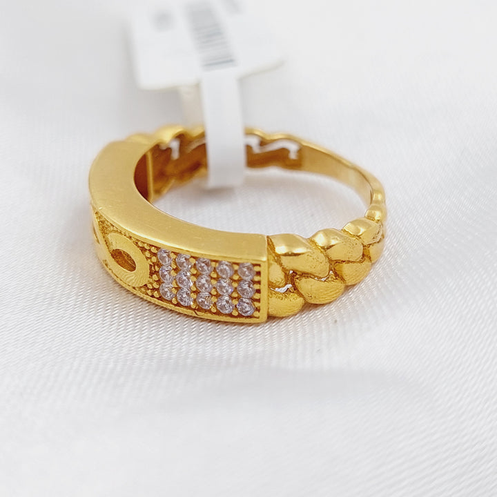 21K Gold Zirconia Ring by Saeed Jewelry - Image 3