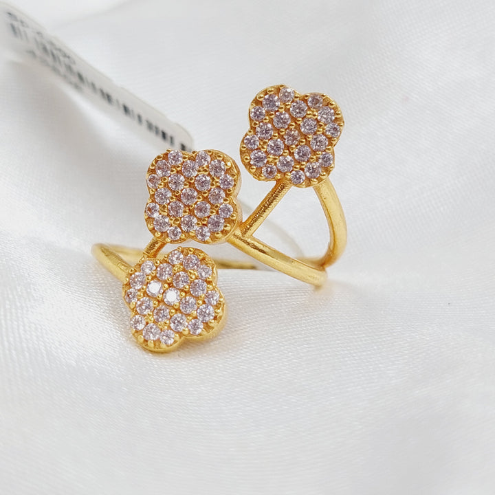 21K Gold Zirconia Ring by Saeed Jewelry - Image 1