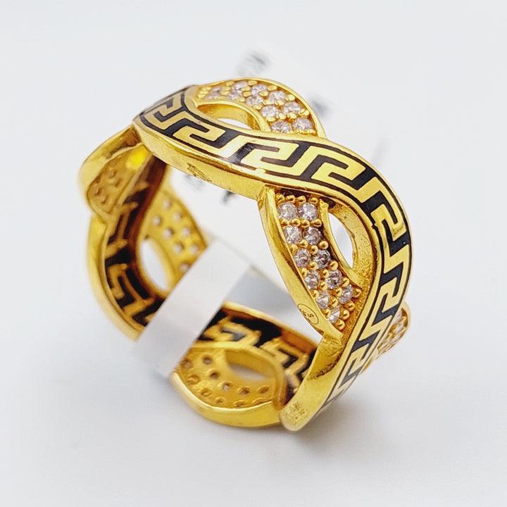 21K Gold Zirconia Wedding Ring by Saeed Jewelry - Image 1