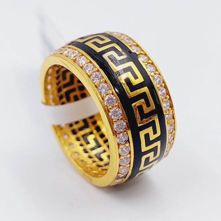 21K Gold Zirconia Wedding Ring by Saeed Jewelry - Image 3