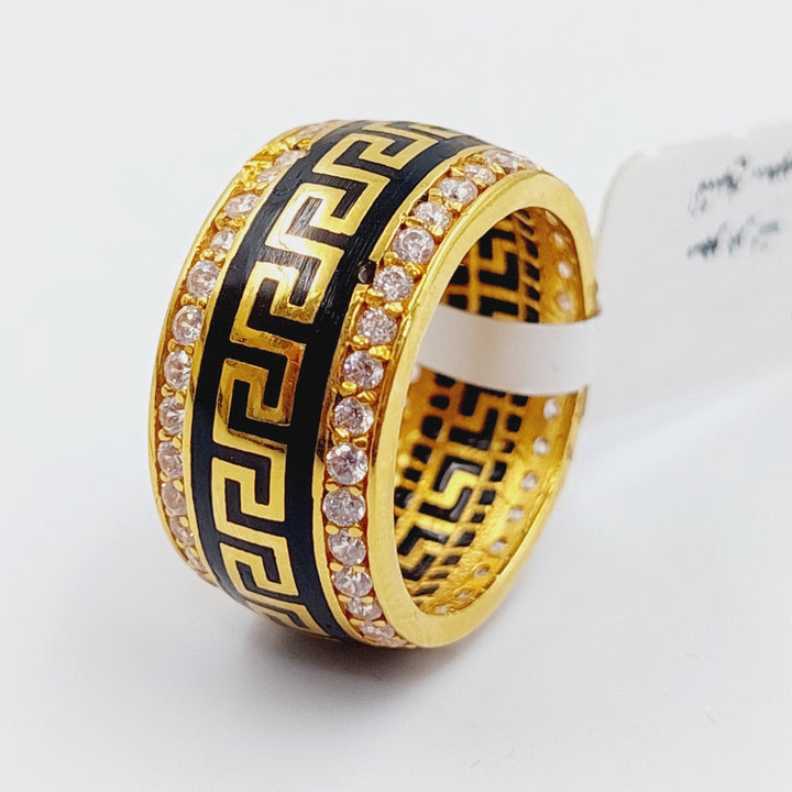 21K Gold Zirconia Wedding Ring by Saeed Jewelry - Image 1