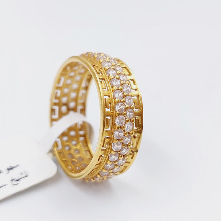 21K Gold Zirconia Wedding Ring by Saeed Jewelry - Image 3