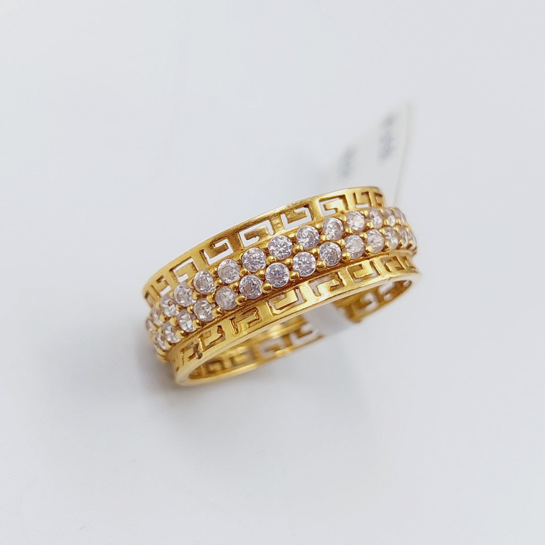 21K Gold Zirconia Wedding Ring by Saeed Jewelry - Image 5